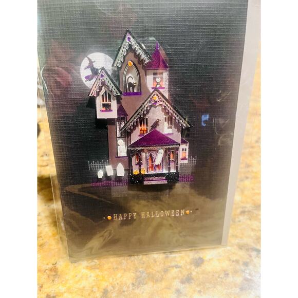 Happy Halloween signature Hallmark Haunted House Greeting card - Picture 3 of 5